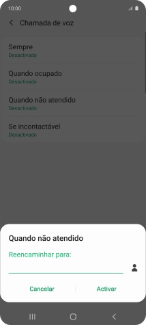Introduza 123 e prima Activar.