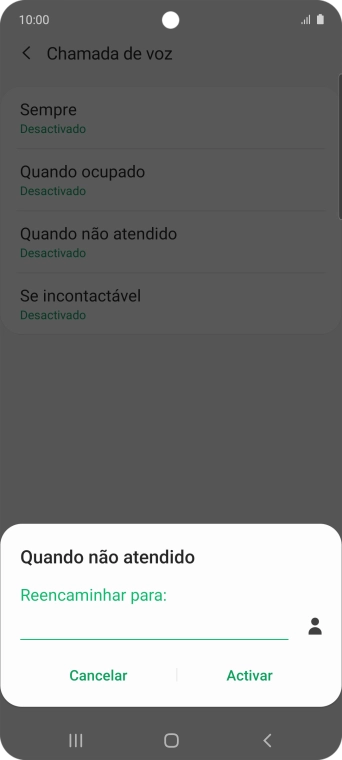 Introduza 123 e prima Activar.