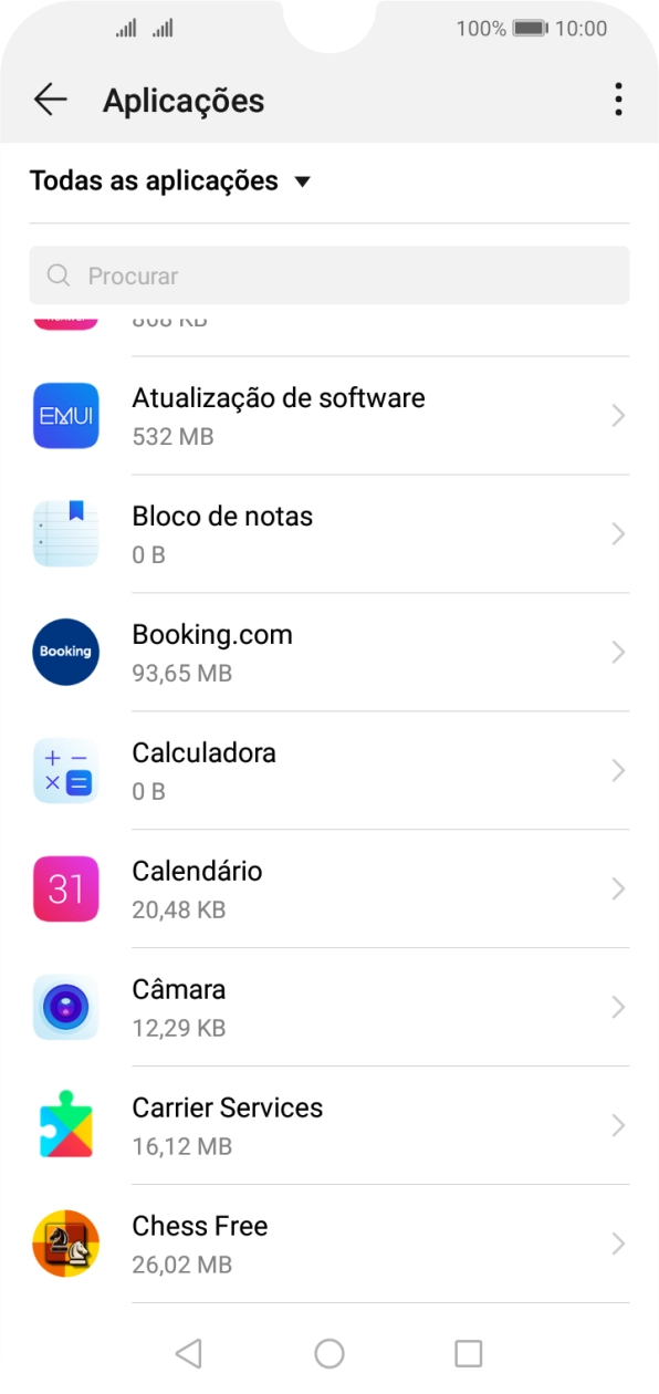 Prima a app pretendida.