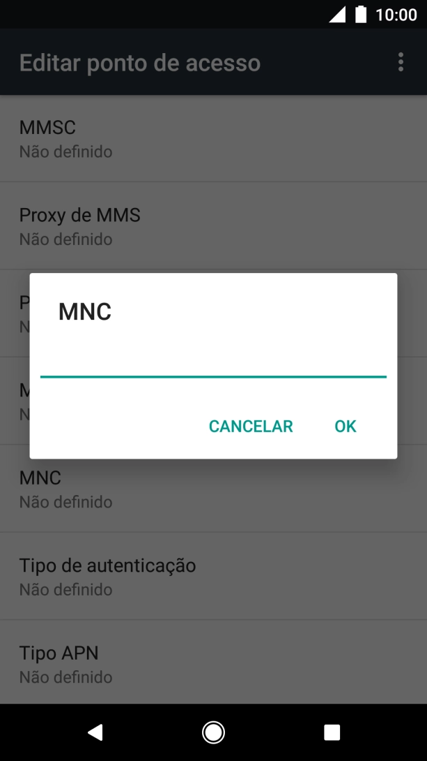 Introduza 01 e prima OK.