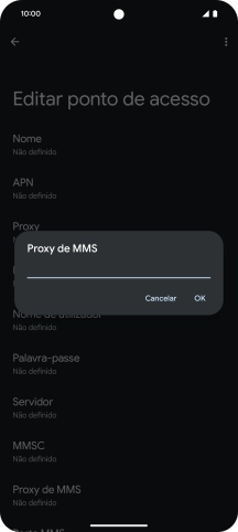 Introduza iproxy.vodafone.pt e prima OK.