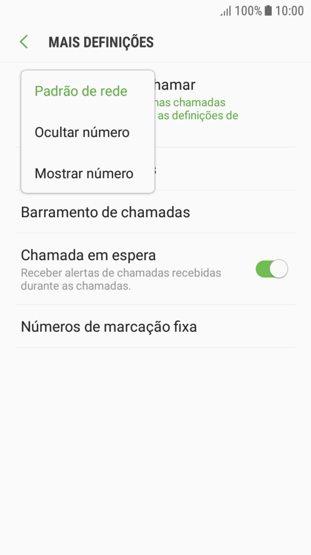 Prima Mostrar número para ativar a visualização do seu número.