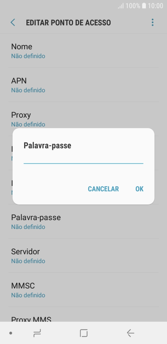 Introduza vodafone e prima OK.