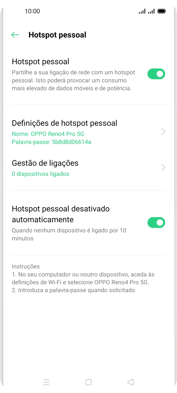 Prima a tecla de início para terminar e voltar ao ecrã inicial.