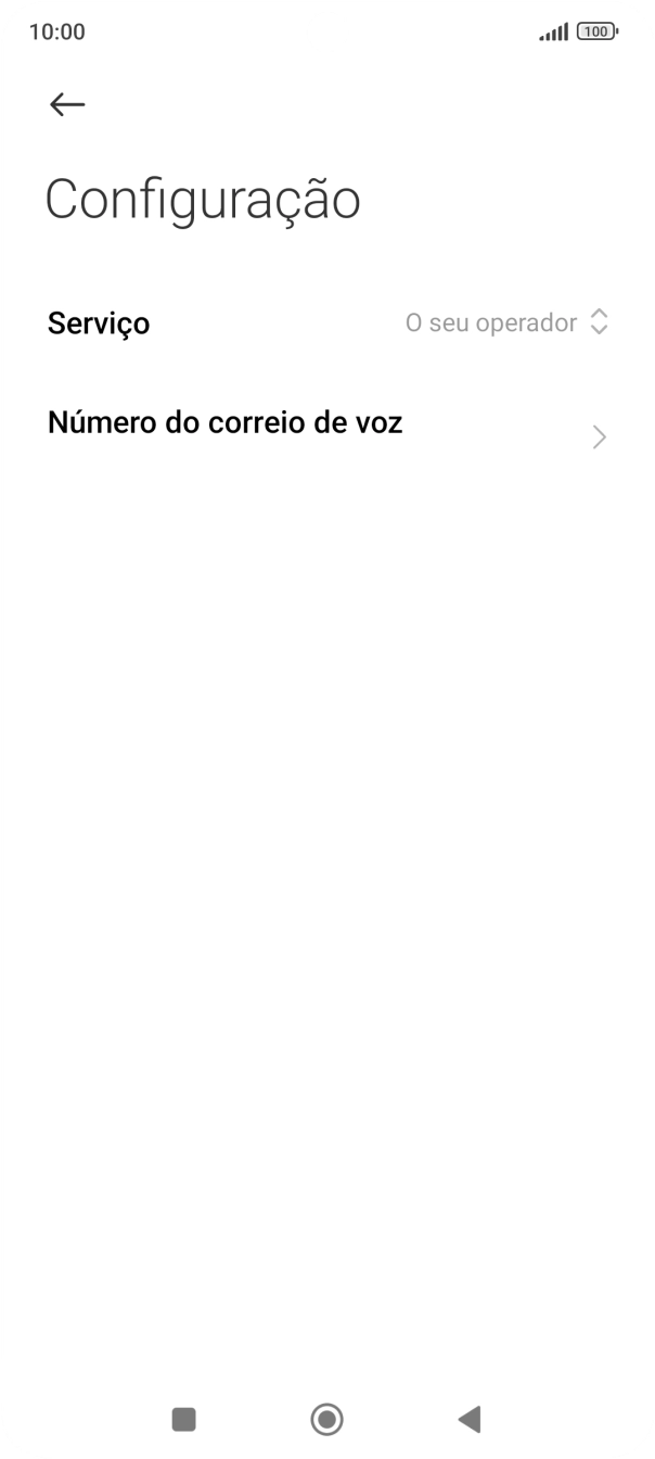 Prima Número do correio de voz.