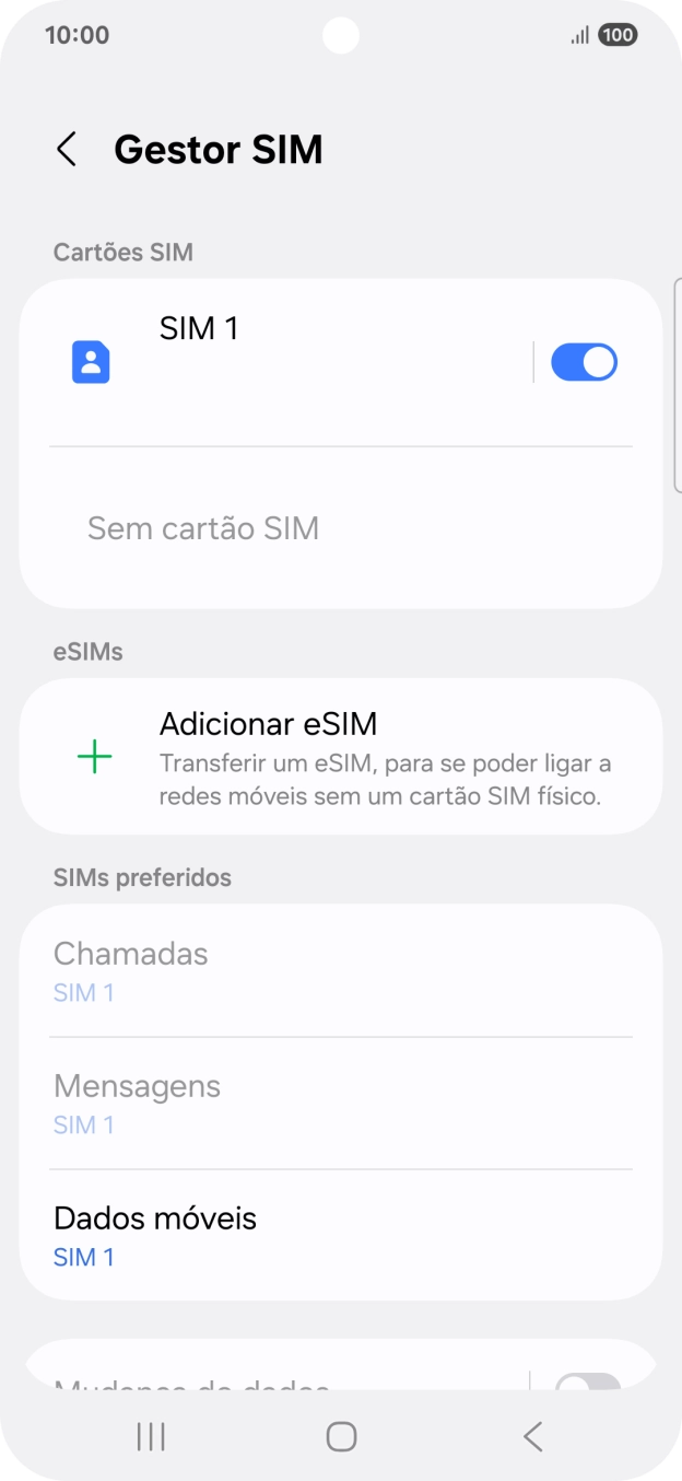 Prima Adicionar eSIM.