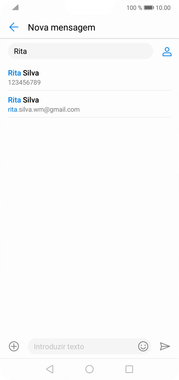 Prima o contacto pretendido.