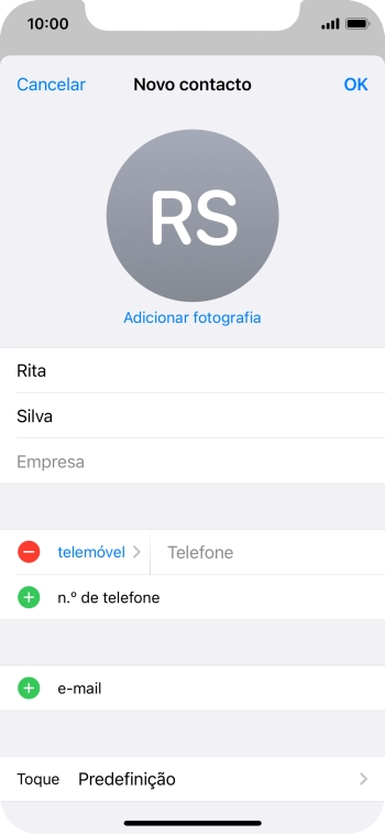 Prima Telefone e introduza o número de telefone pretendido.