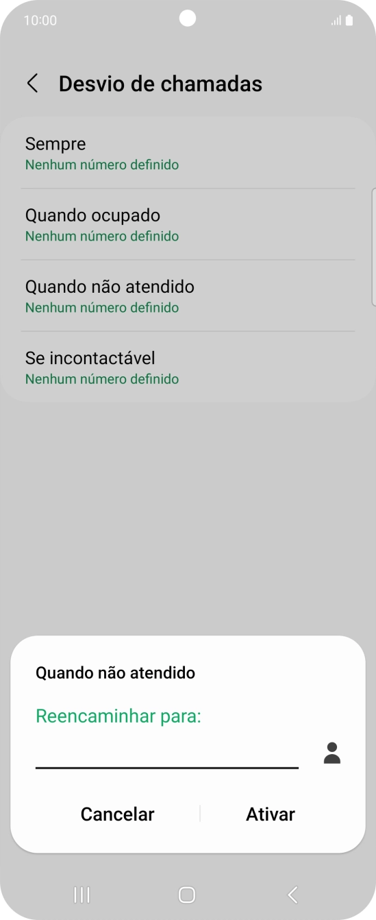 Introduza 123 e prima Ativar.