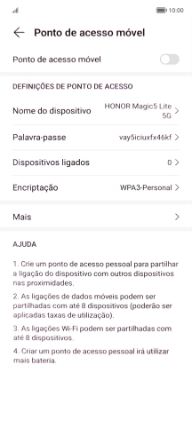 Prima Palavra-passe e introduza a password pretendida.