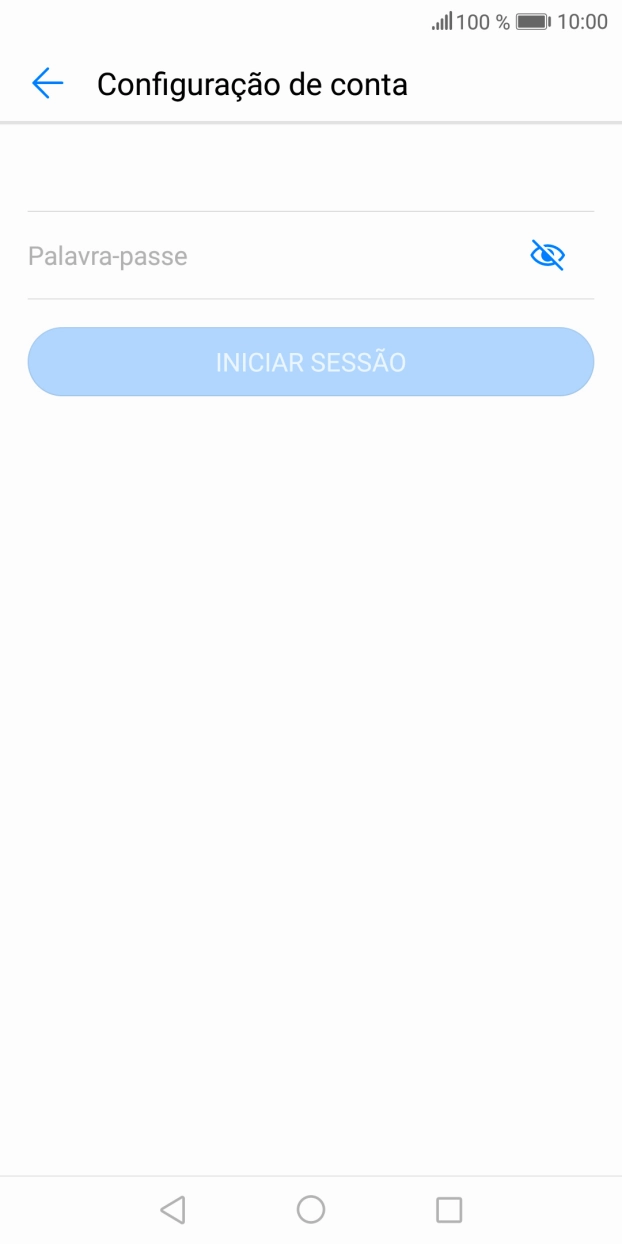 Prima Palavra-passe e introduza a password da sua conta de e-mail.