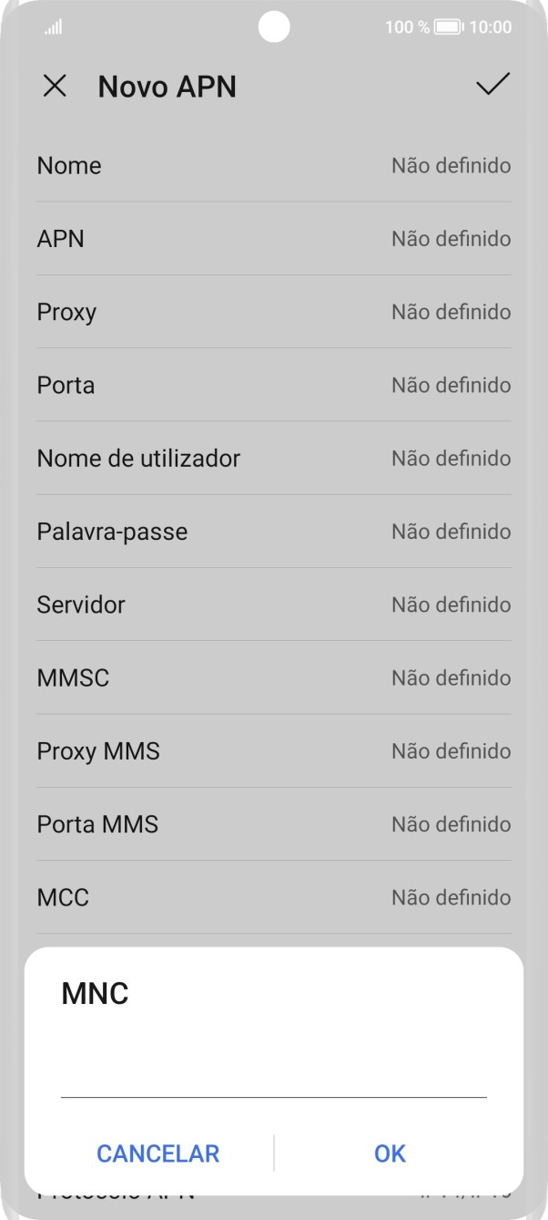 Introduza 01 e prima OK.