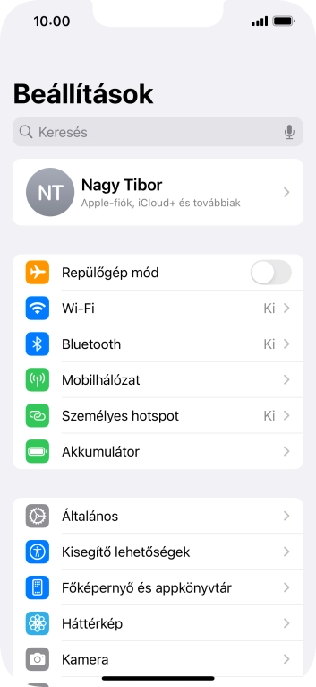 Válaszd a Mobihálózat lehetőséget.