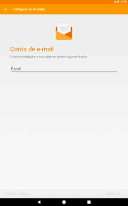 Prima E-mail e introduza o seu endereço de e-mail.