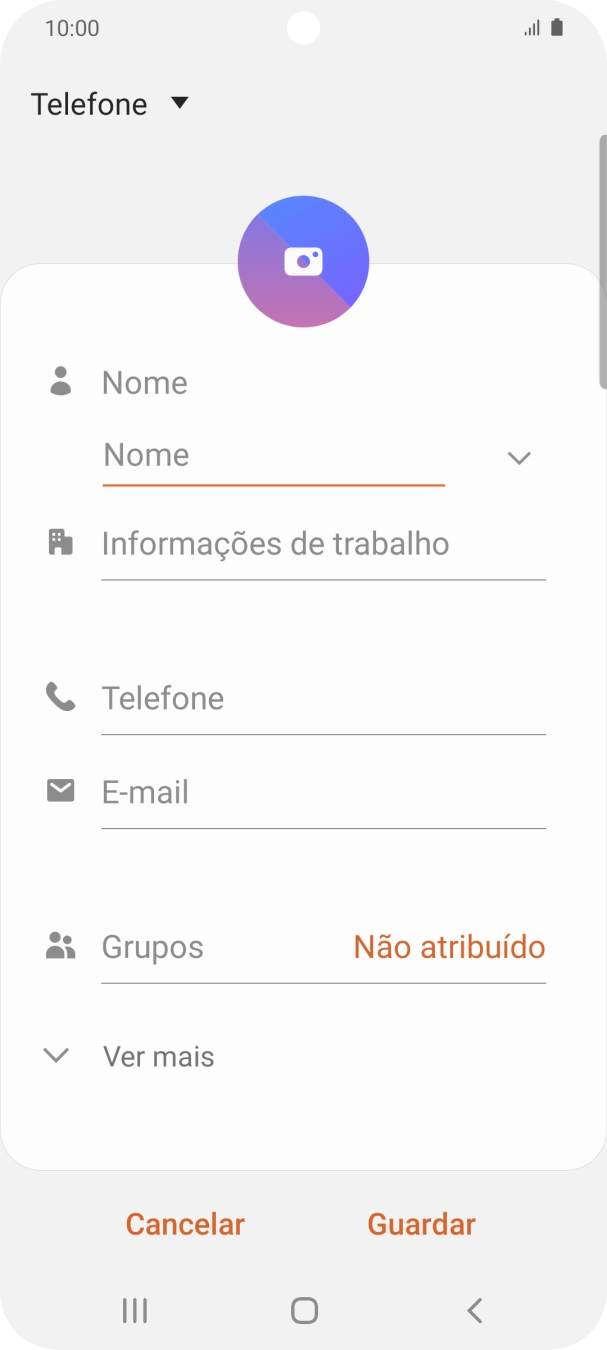 Prima a lista suspensa da lista de contactos.