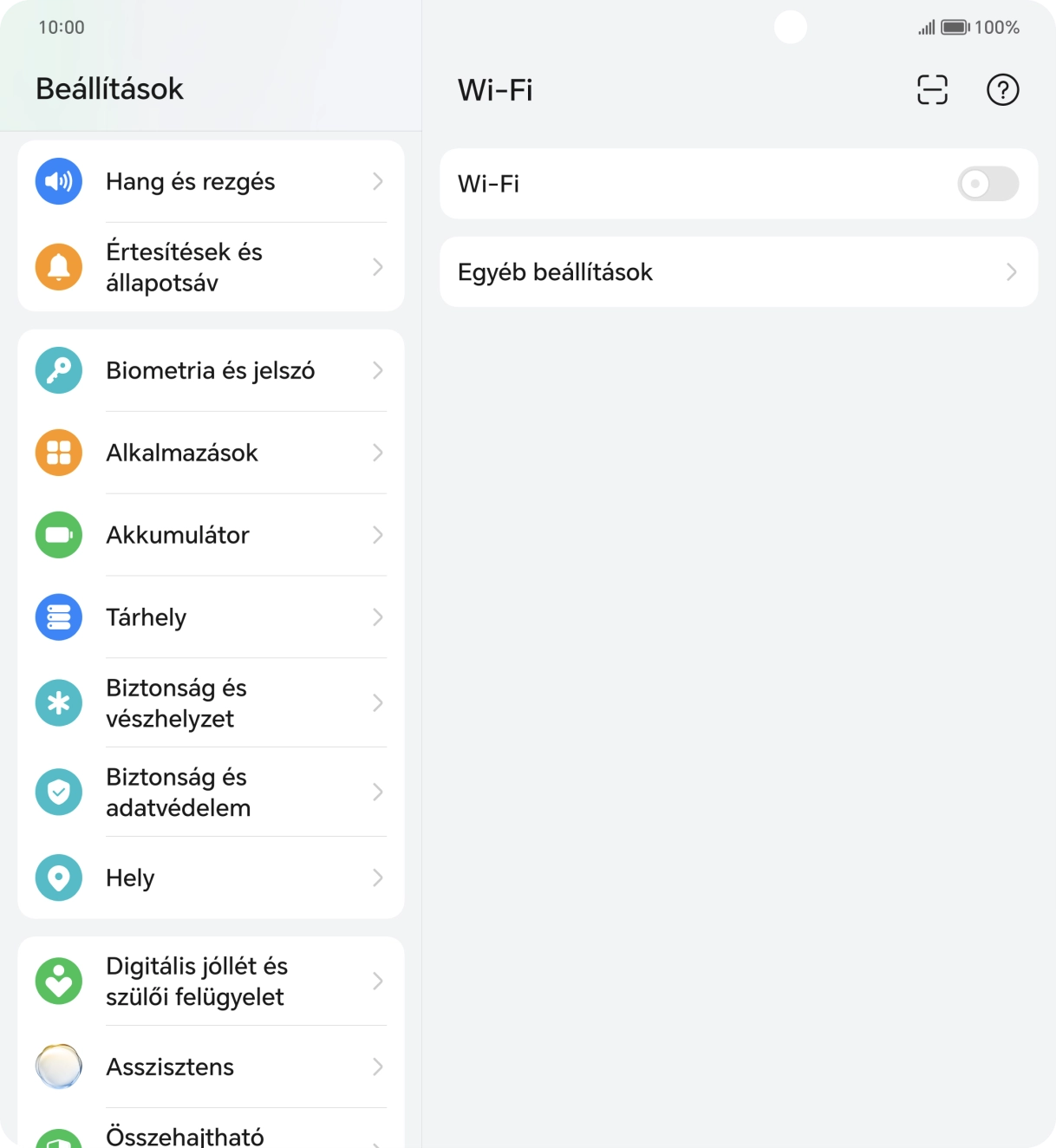 Válaszd a „Biometria és jelszó” lehetőséget.