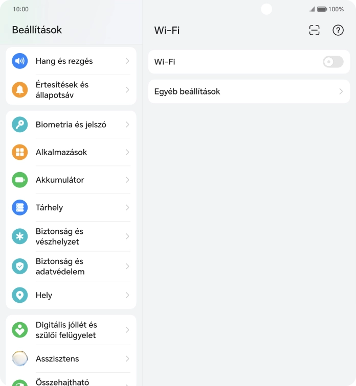 Válaszd a „Biometria és jelszó” lehetőséget.