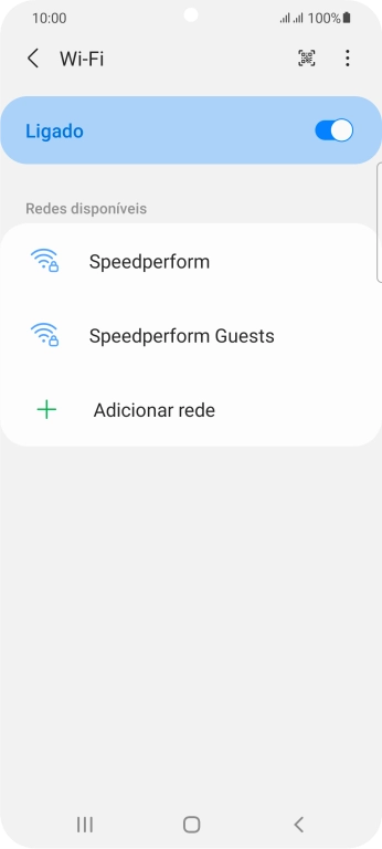 Prima o ícone de menu.