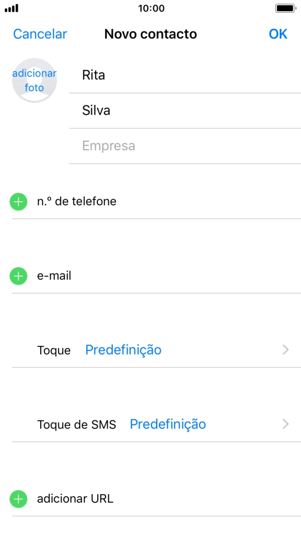 Prima n.º de telefone.