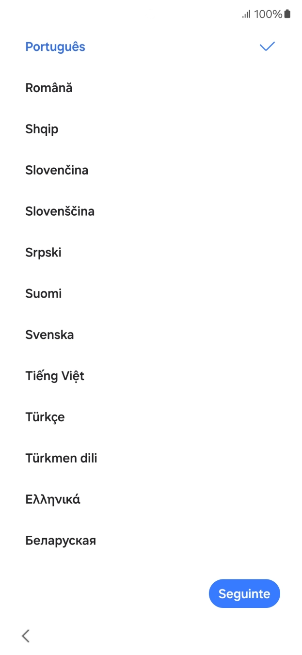 Prima o idioma pretendido.