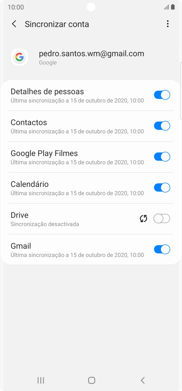 Prima a tecla de início para terminar e voltar ao ecrã inicial.