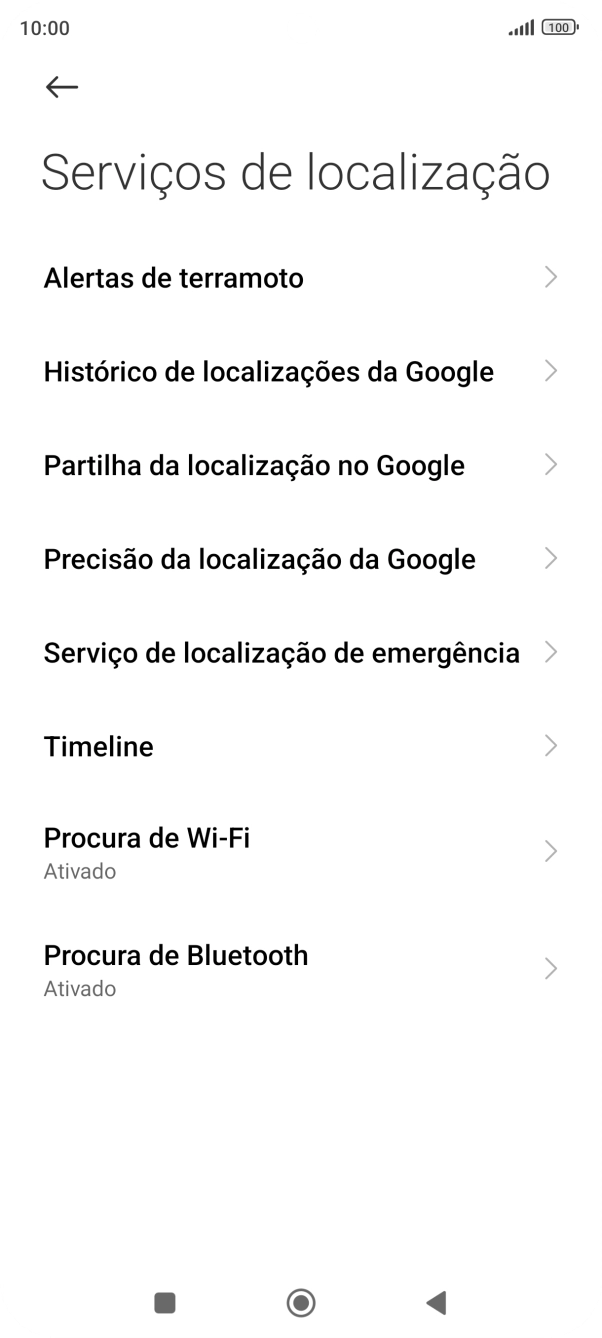 Prima Precisão da localização da Google.