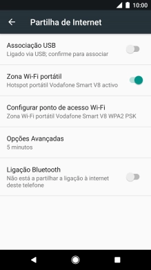 Prima a tecla de início para terminar e voltar ao ecrã inicial.