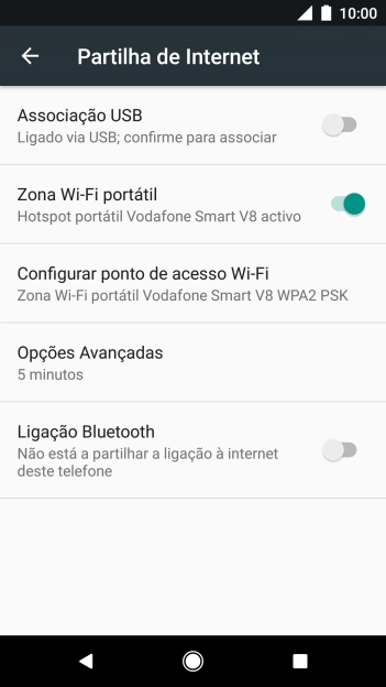 Prima a tecla de início para terminar e voltar ao ecrã inicial.