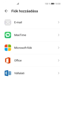 Válaszd az E-mail lehetőséget.
