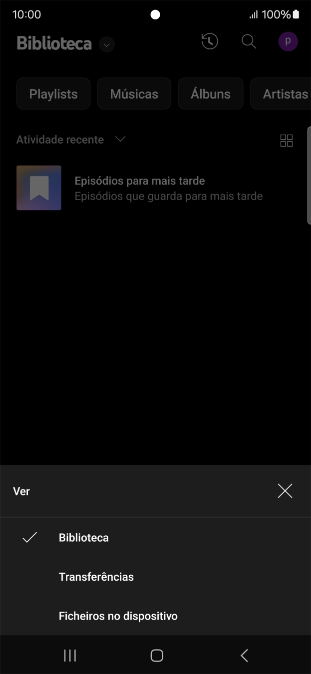 Prima a categoria pretendida e dirija-se ao ficheiro de música pretendido.