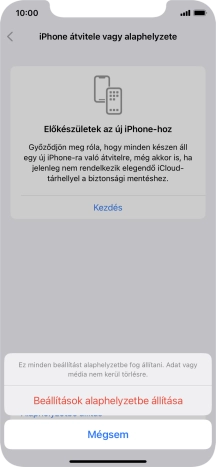 Válaszd a Beállítások alaphelyzetbe állítása lehetőséget.