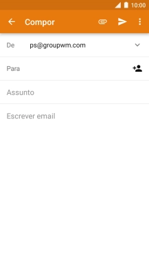 Prima a caixa de pesquisa e introduza as primeiras letras do nome do destinatário.
