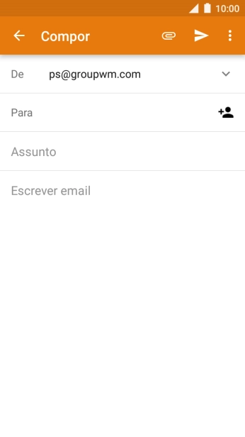 Prima a caixa de pesquisa e introduza as primeiras letras do nome do destinatário.
