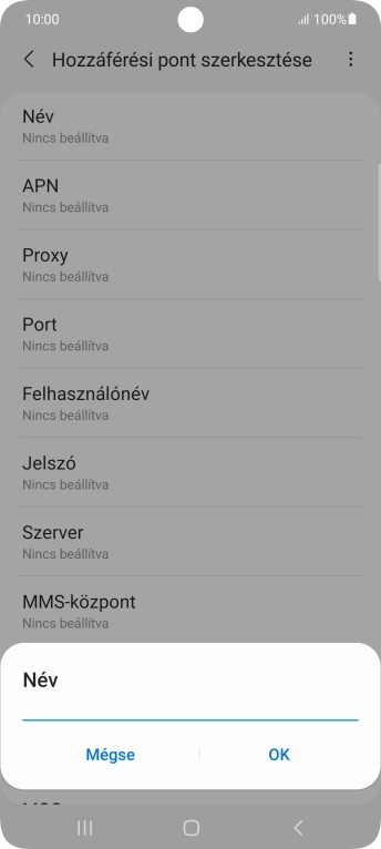 Írd be azt, hogy One MMS, és válaszd az OK lehetőséget.