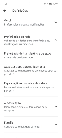 Prima Atualizar apps automaticamente.