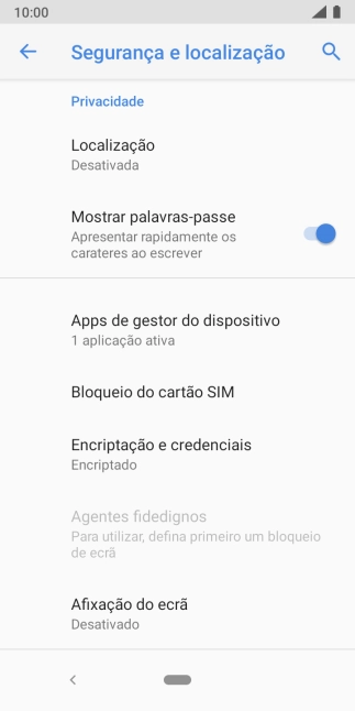Prima Bloqueio do cartão SIM.