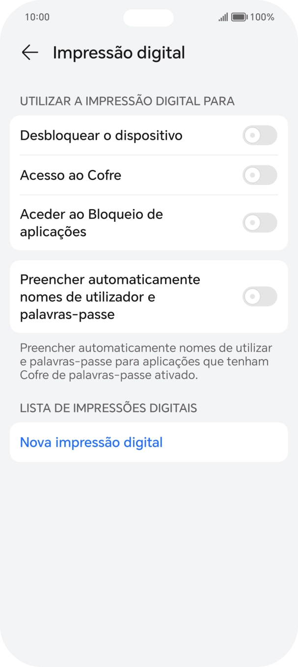 Prima Nova impressão digital.