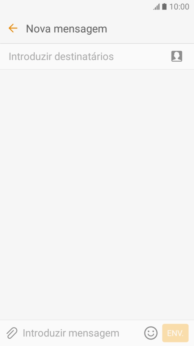 Prima a caixa de pesquisa e introduza as primeiras letras do nome do destinatário.