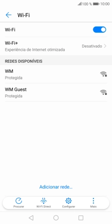 Prima a rede Wi-Fi pretendida.
