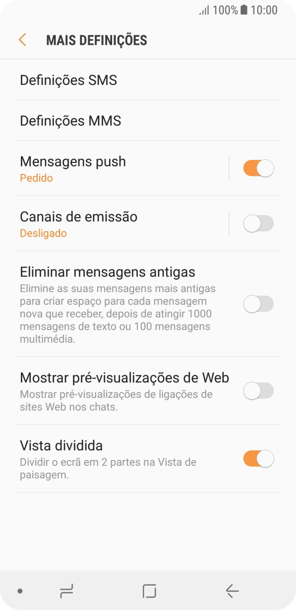 Prima Definições SMS.