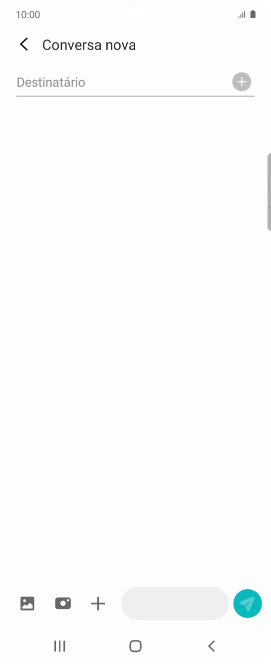 Prima a caixa de pesquisa e introduza as primeiras letras do nome do destinatário.