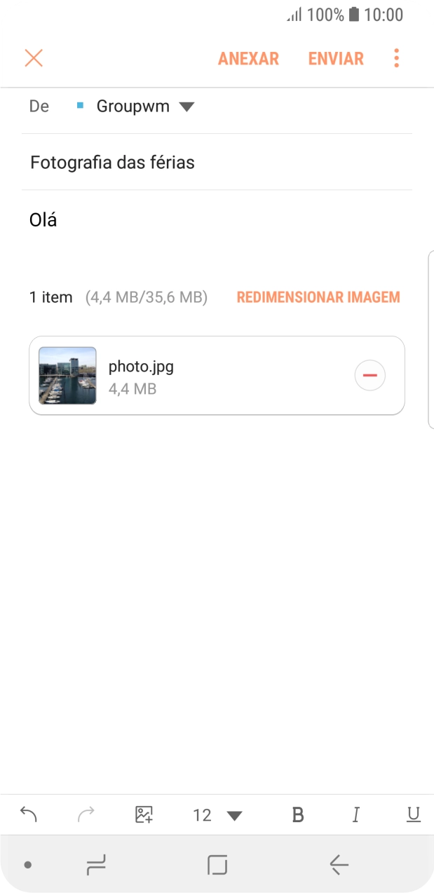 Prima ENVIAR quando terminar de escrever o seu e-mail.