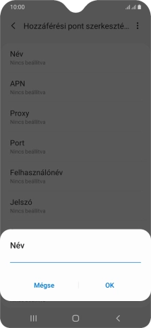 Írd be azt, hogy One MMS, és válaszd az OK lehetőséget.