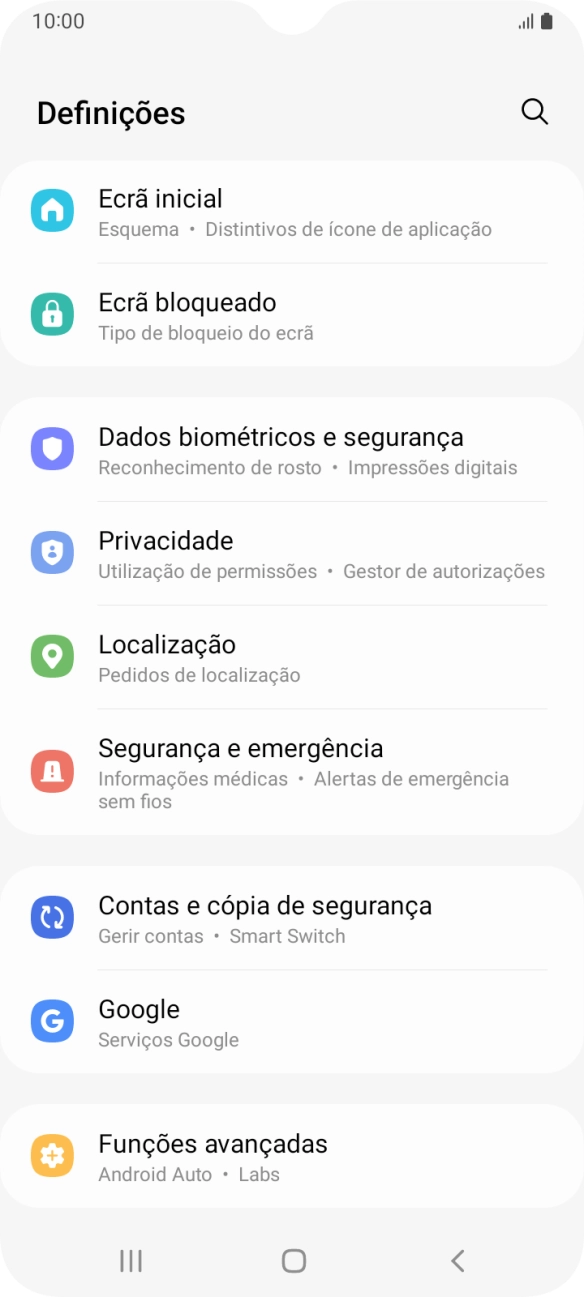 Prima Contas e cópia de segurança.