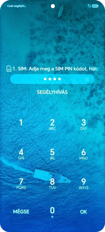 Amennyiben a telefon kéri, írd be a PIN-kódodat, és válaszd az OK lehetőséget.