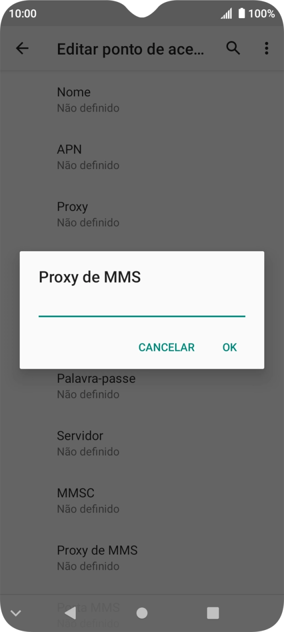 Introduza iproxy.vodafone.pt e prima OK.