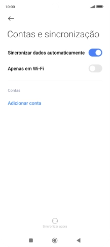 Prima Adicionar conta.