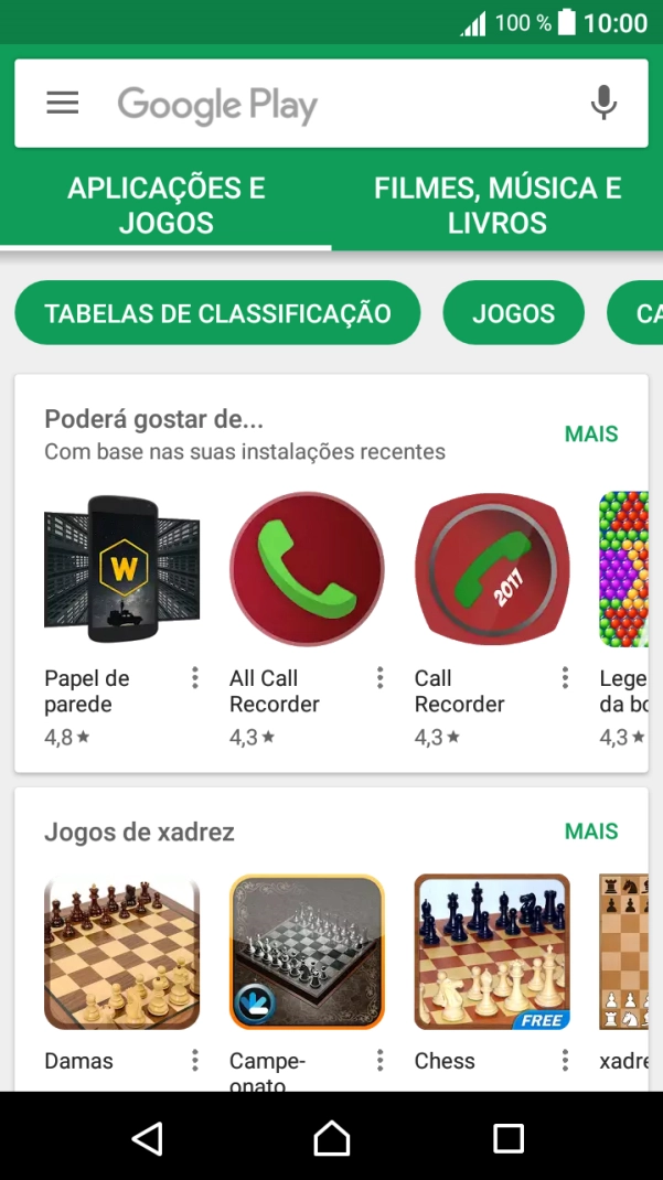 Prima a caixa de pesquisa.