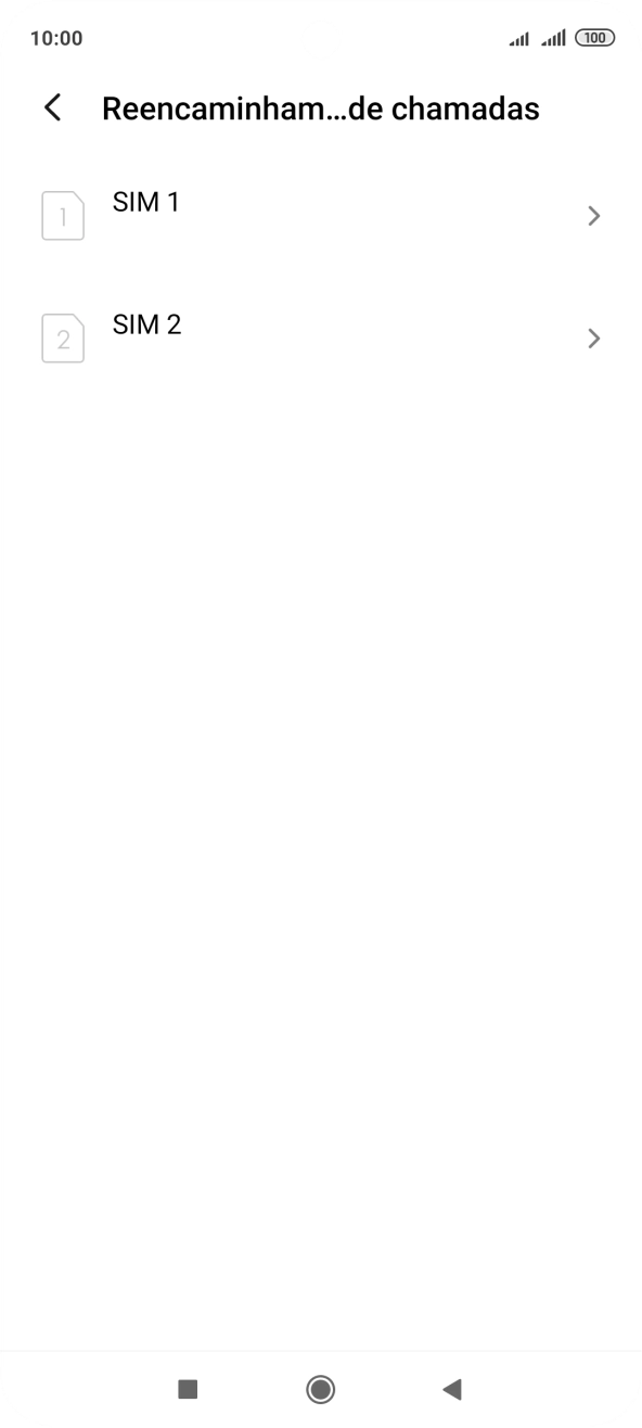 Prima o cartão SIM pretendido.