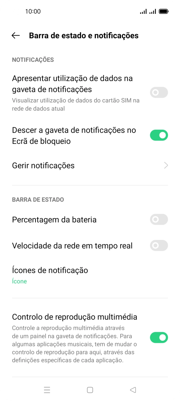 Prima Gerir notificações.